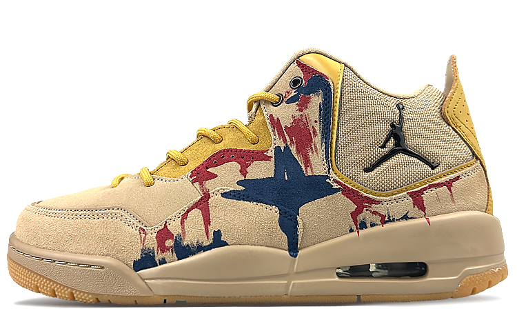 Jordan Courtside 23 Low top Vintage Basketball Shoes Men's Brown Blue Red