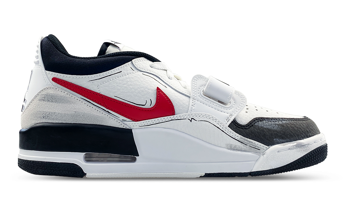 Jordan Legacy 312 Cushioning, Wear Resistant Low top Vintage Basketball Shoes Men’s White