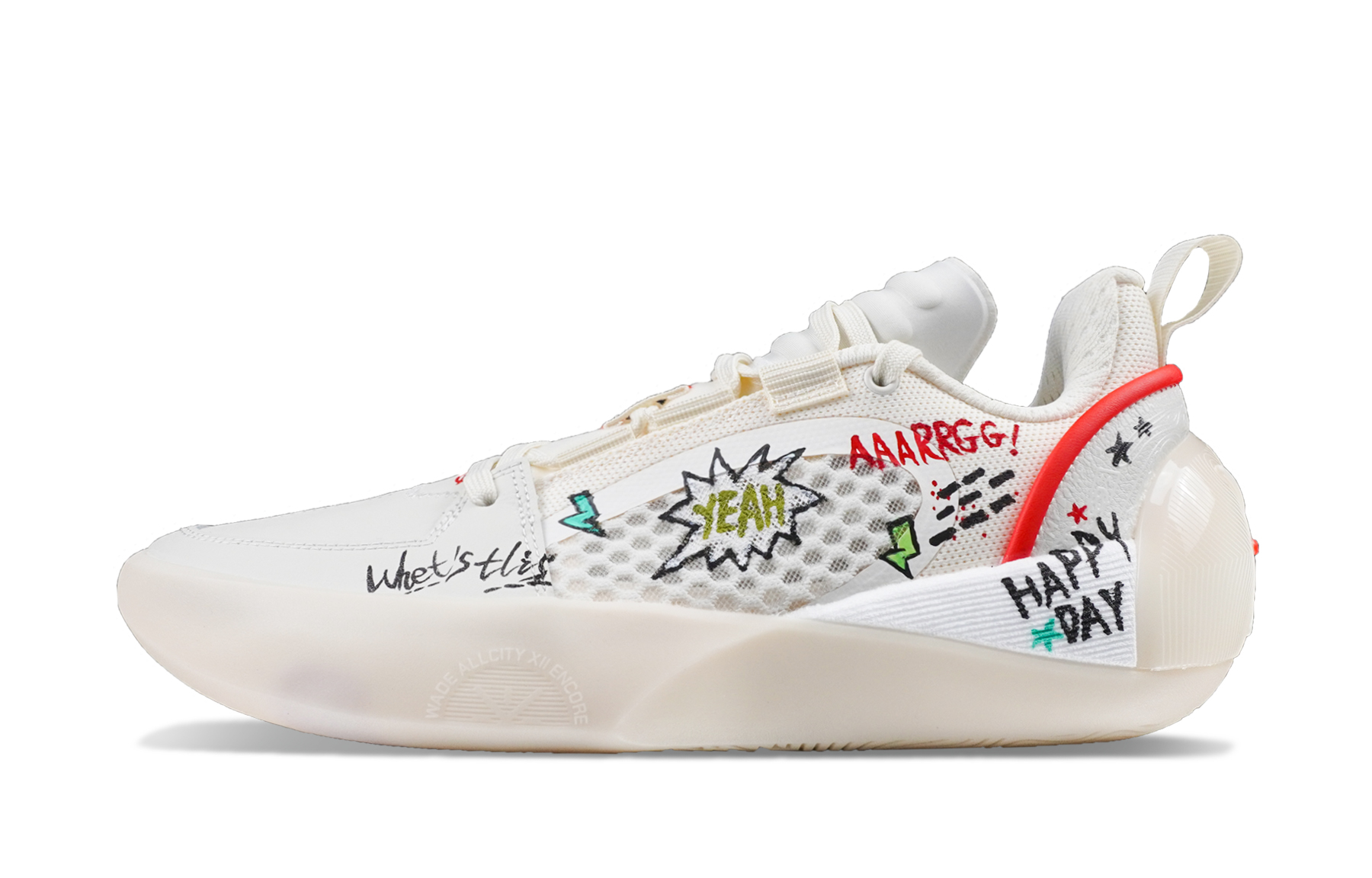 Li Ning All City 12 ENCORE Slip Resistant Abrasion Resistant Low top Basketball Shoes Men’s Ecru