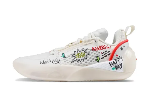 Li Ning All City 12 ENCORE Slip Resistant Abrasion Resistant Low top Basketball Shoes Men's Ecru