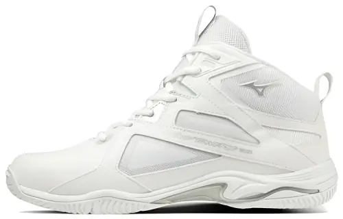 Mizuno Abrasion Resistant High top Training Shoes Unisex White Silver