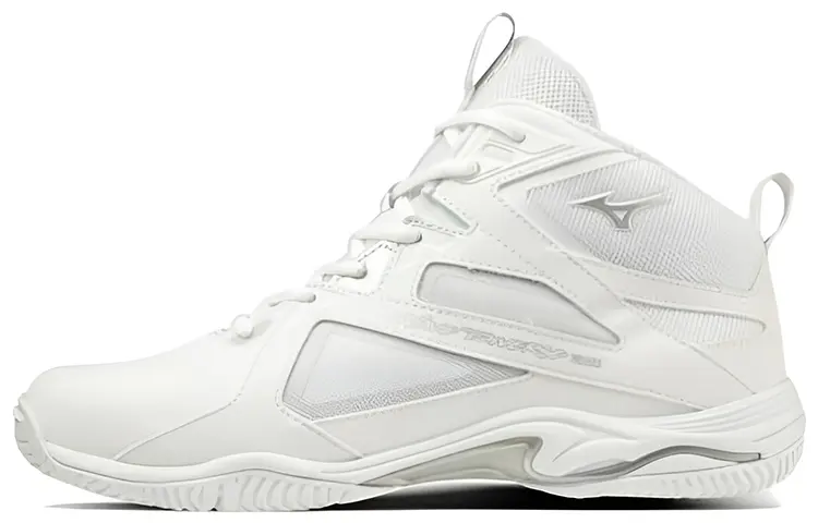 Mizuno Abrasion Resistant High top Training Shoes Unisex White Silver