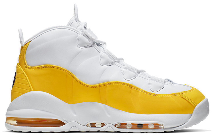 Мужские кроссовки Nike Air Max Uptempo Derek Fisher PE (бело-желтые) — фото 2