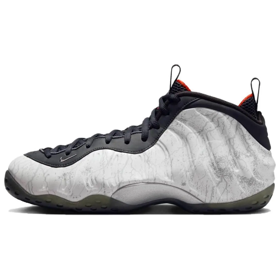 Nike x TEKKEN 8 Foamposite One Slip Resistant Abrasion Resistant Mid top Basketball Shoes Unisex White Gray Black