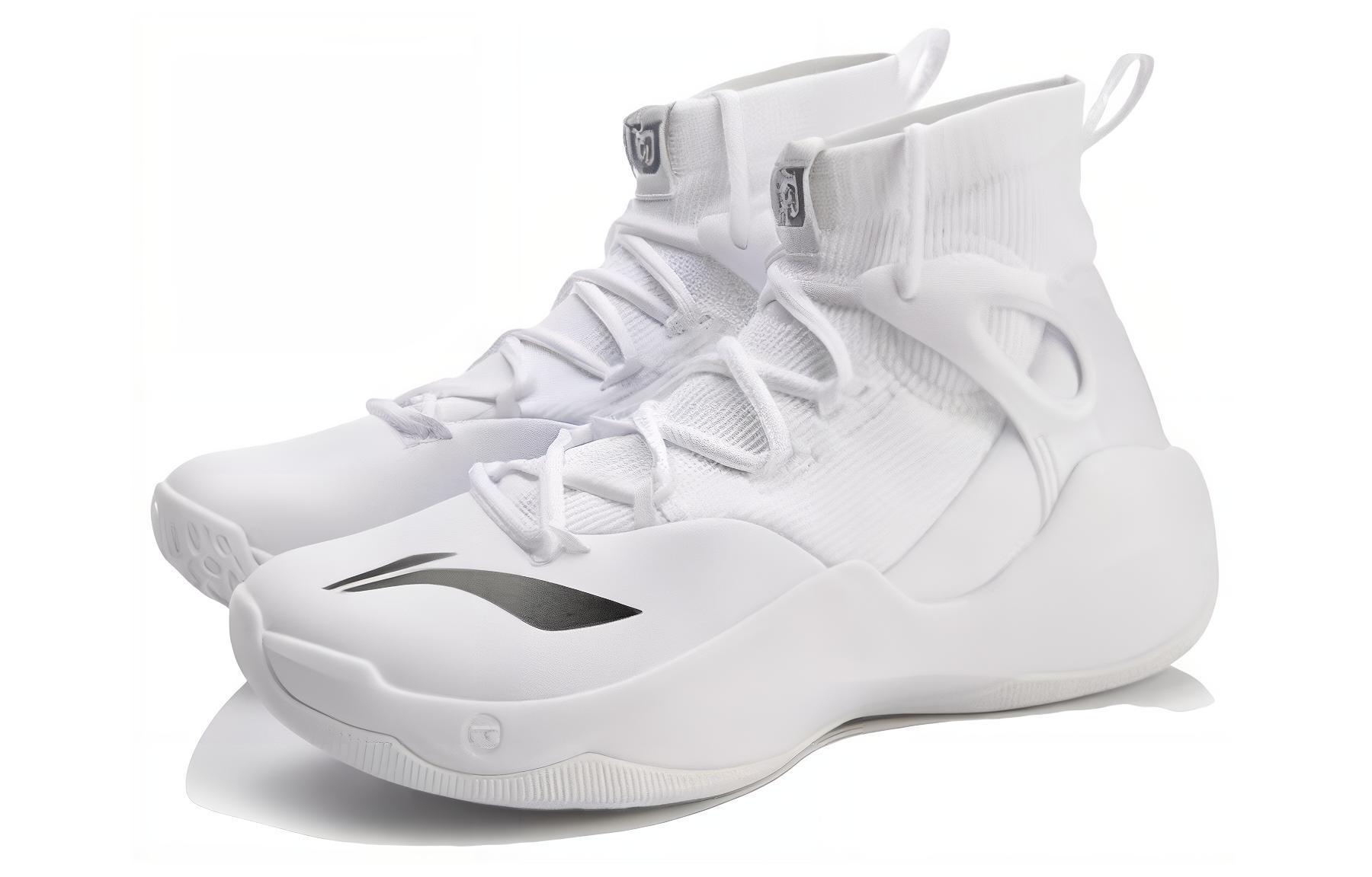 Li Ning SONIC 6 V2 Cushioning Slip Resistant Coverage High top Basketball Shoes Men’s White