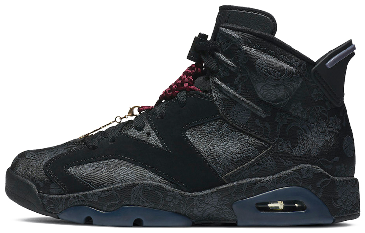 Jordan Air Jordan 6 retro sd \"singles day\" embroidered Chinese knot high top retro basketball shoes women's dark black