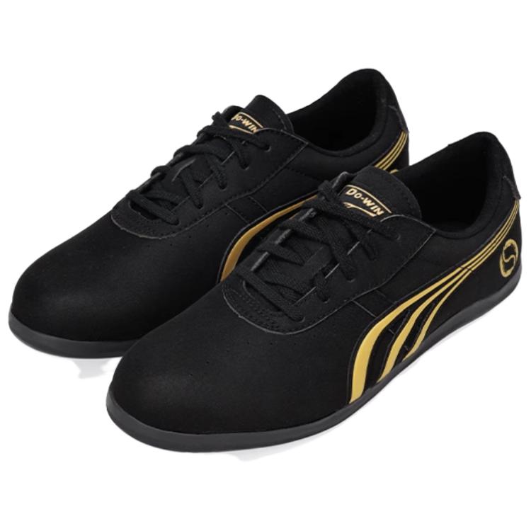 DO WIN Cushioning Abrasion Resistant Cushioning, Wear Resistant Low top Training Shoes Unisex Black Gold