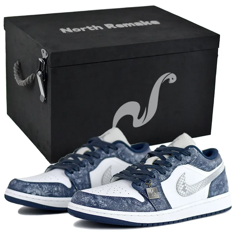 Jordan Air Jordan 1 NR Gift Low top Vintage Basketball Shoes Men's Blue White