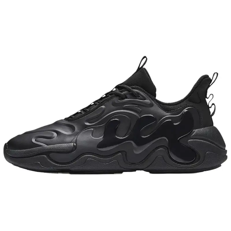 Anta Life Collection Cushioning Abrasion Resistant Lightweight Low top Chunky Sneakers Women's Black