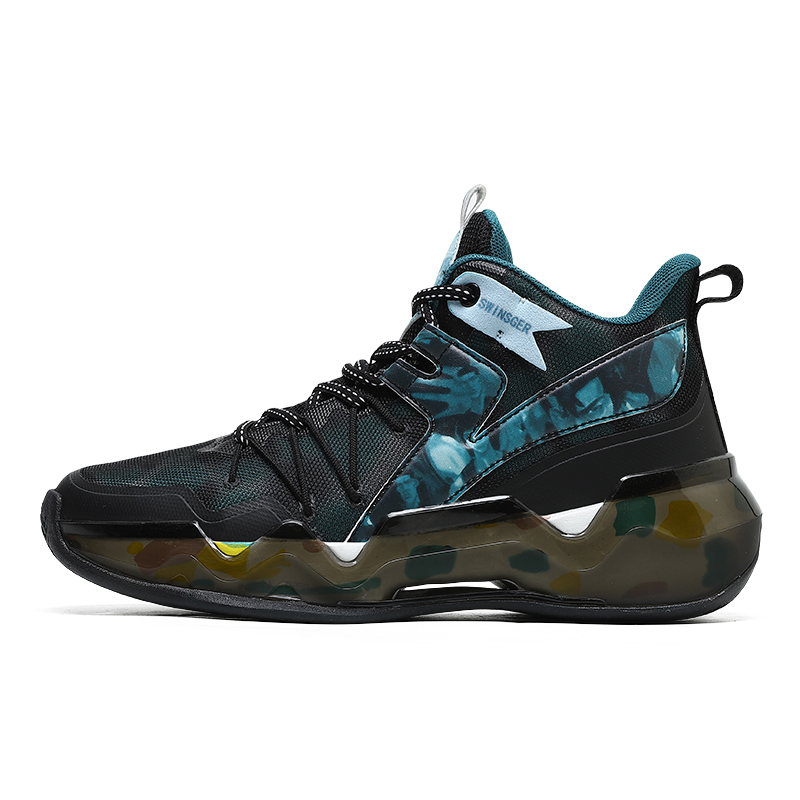 Swinsger Cushioning Slip Resistant Breathable Cushioning Slip Resistant Breathable Mid top Basketball Shoes Men’s