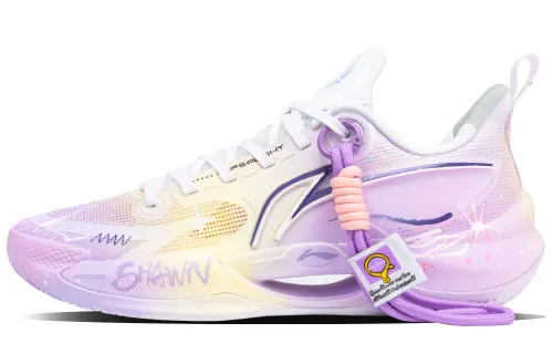 Li Ning Super Light V2 Cushioning Slip Resistant Abrasion Resistant Low top Basketball Shoes Men's Purple
