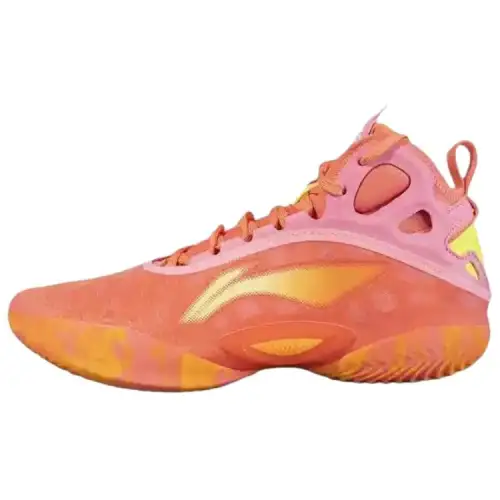 Li Ning Yushuai 19 Cushioning, Wear Resistant Low top Li Ning Light Rebound Technology Basketball Shoes Men's Orange