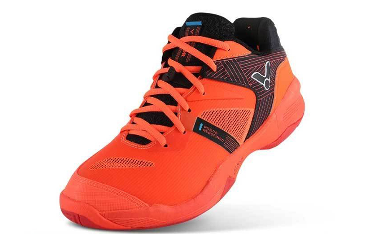 VICTOR Slip Resistant, Abrasion Resistant, Breathable, Lightweight Low top Badminton Shoes Unisex Red