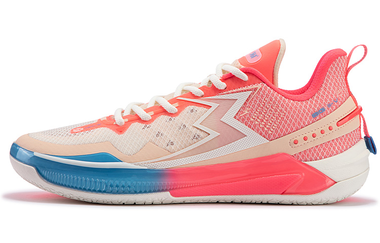 361° BIG3 5.0 Quick Basketball Shoes Unisex Low Top Feather White/Smoothie Peach