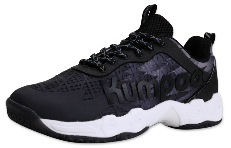 KUMPOO Badminton Shoes Unisex Low Top Black