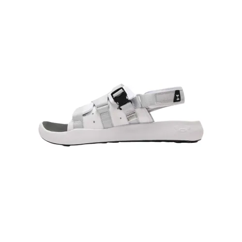 Under Armour Leather One Strap Sandals Unisex White