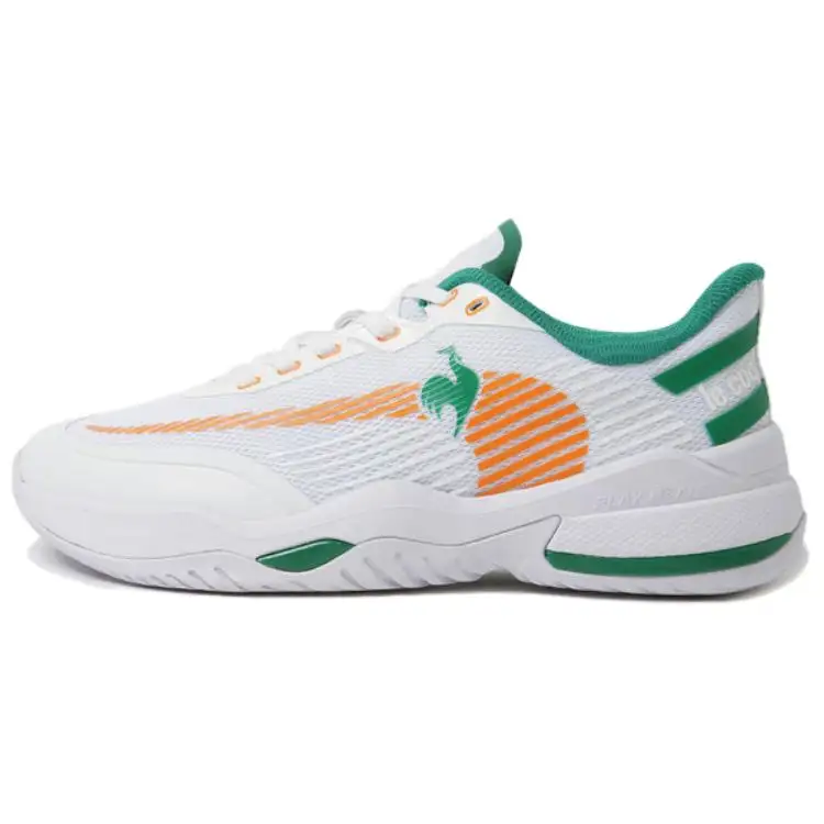 Le Coq Sportif Le Court Play 1.5 Support Low top Tennis Shoes Unisex White Green Orange