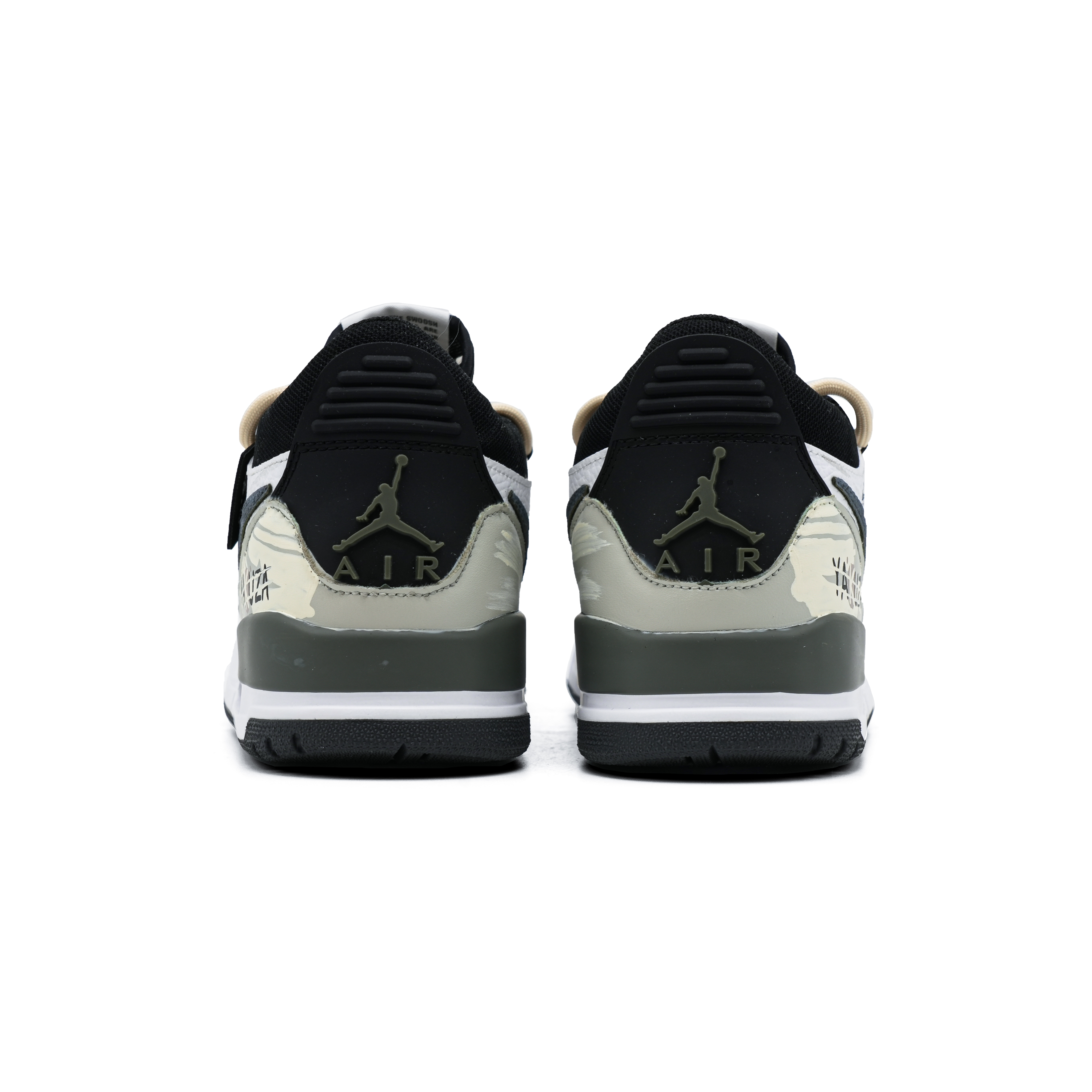 Jordan Legacy 312 Fading Radiance Cushioning, Wear Resistant Low top Vintage Basketball Shoes Unisex Black White Gray
