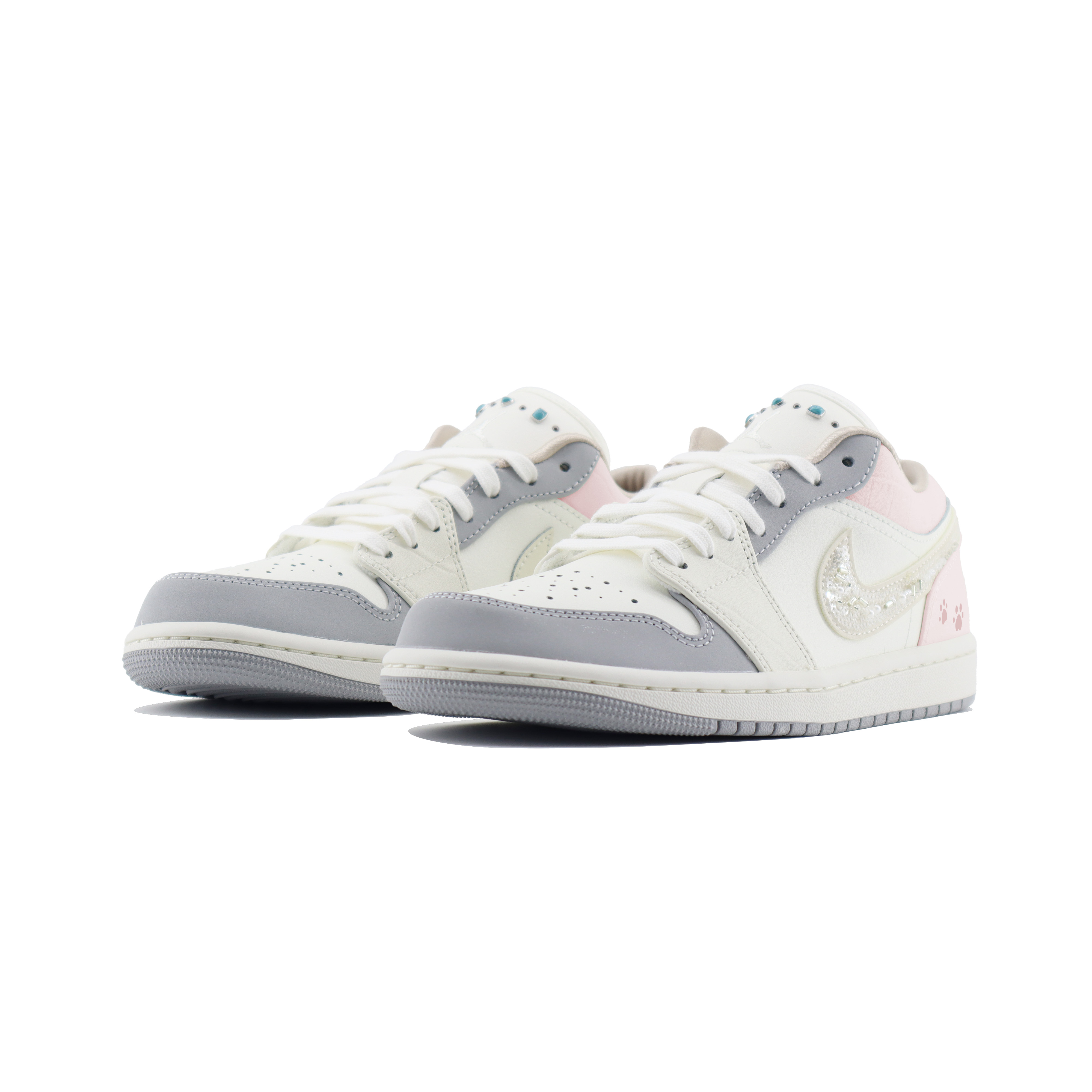 Jordan Air Jordan 1 Creative Art Abrasion Resistant Abrasion Resistant Low top Vintage Basketball Shoes Women’s