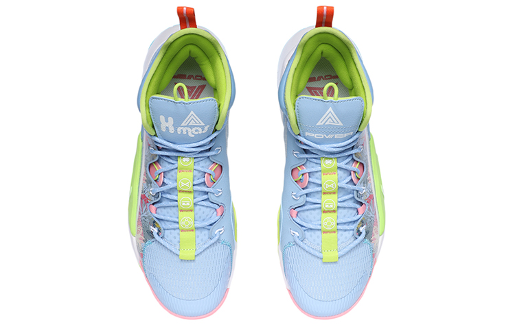 Li Ning Power 7 Textile, Artificial Leather Cushioning Slip Resistant Abrasion Resistant Support Rebound Mid top