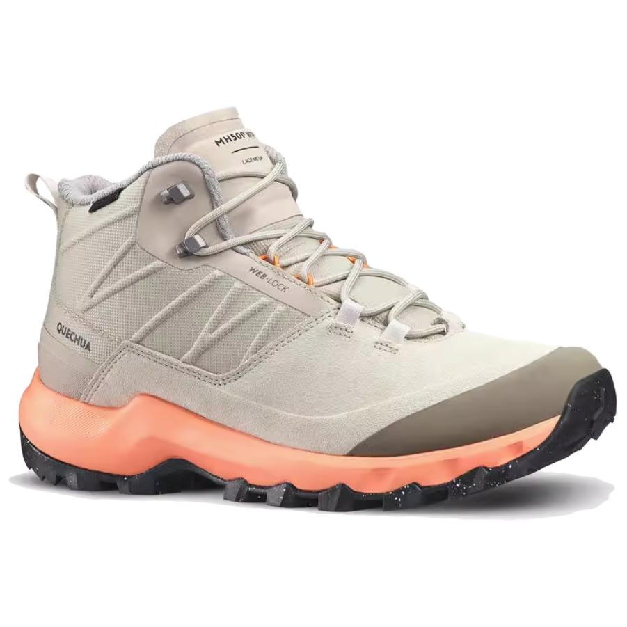 DECATHLON MH500 Mid top Hiking Shoes Women’s Light Gray