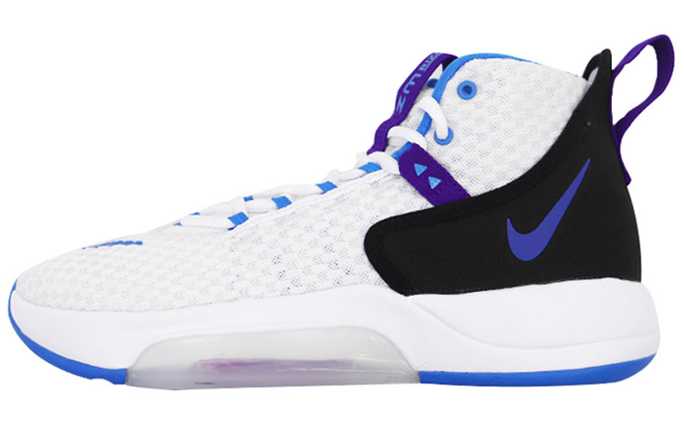 Nike Zoom Rize 1 Comfortable and versatile Zhongbang Zoom Air Technology Basketball Shoes Men and Women Black and White Blue Domestic Version