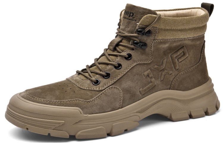 Jeep Hiking High top Outdoor Shoes Men’s Khaki