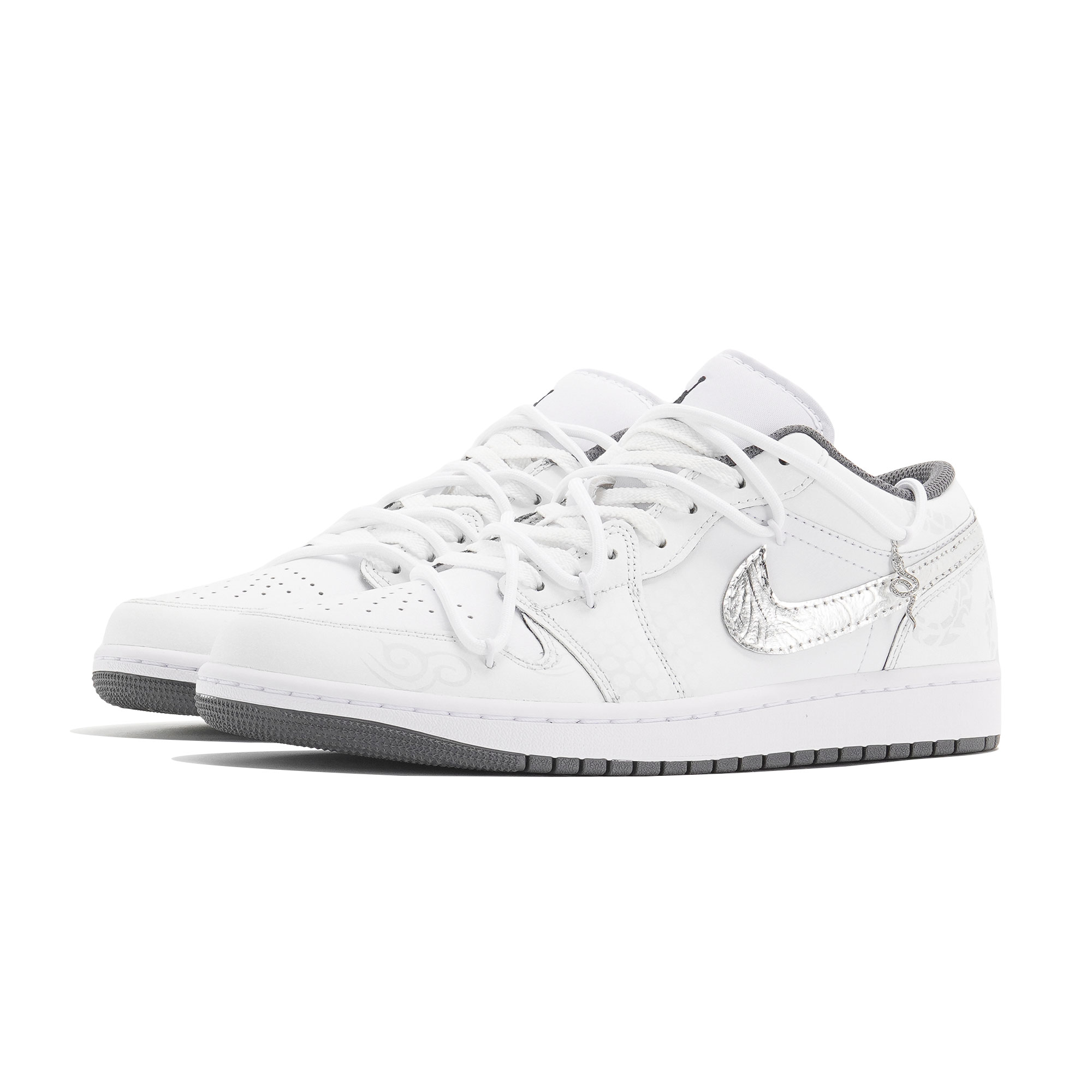 Jordan Air Jordan 1 Abrasion Resistant Abrasion Resistant Low top Vintage Basketball Shoes Unisex White