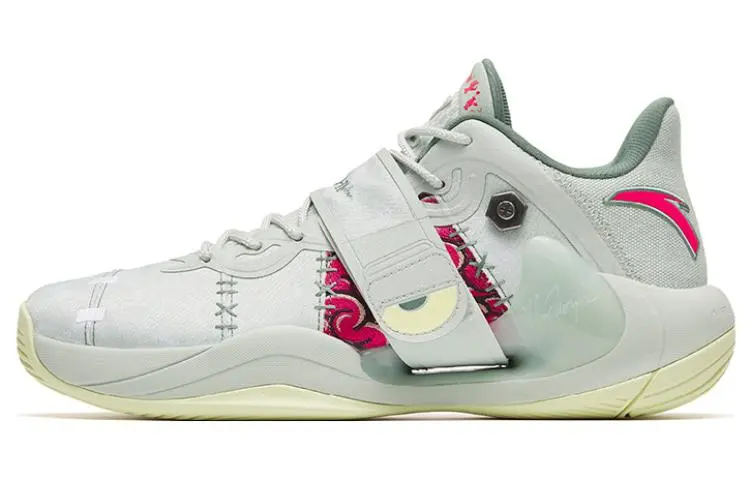 Anta Water Flower 4 Synthetic Leather Cushioning Slip Resistant Abrasion Resistant Low top Performance Basketball Shoes