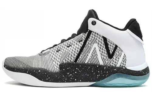 New Balance NB 2WXY 2 v2 round toe lace high top basketball shoes men's white and black