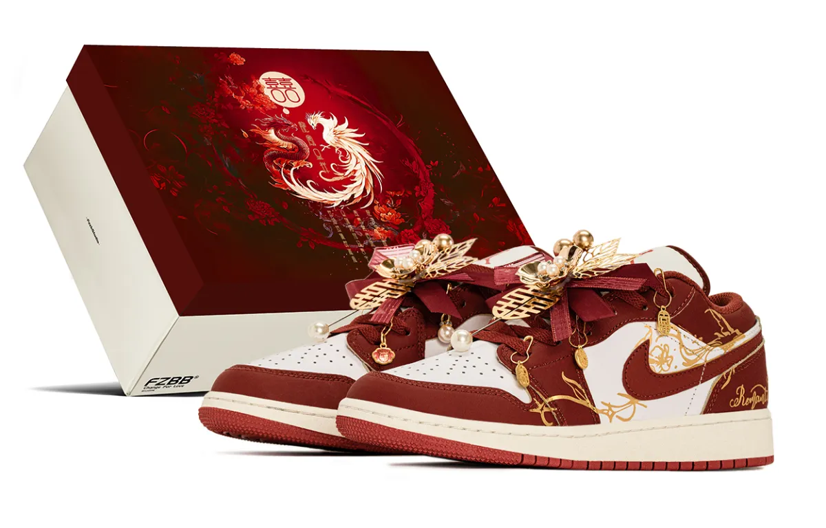 Jordan Air Jordan 1 Phoenix Crown And Auspicious Robe, Special Box, Anti Aging Versatile