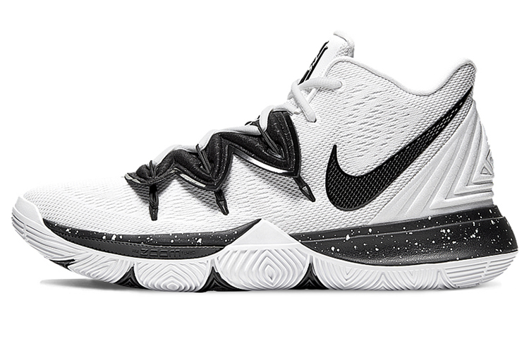 Nike Kyrie 5 TB Irving 5 Oreo Round-toe lace-up mid-top practical basketball shoes men's white and black