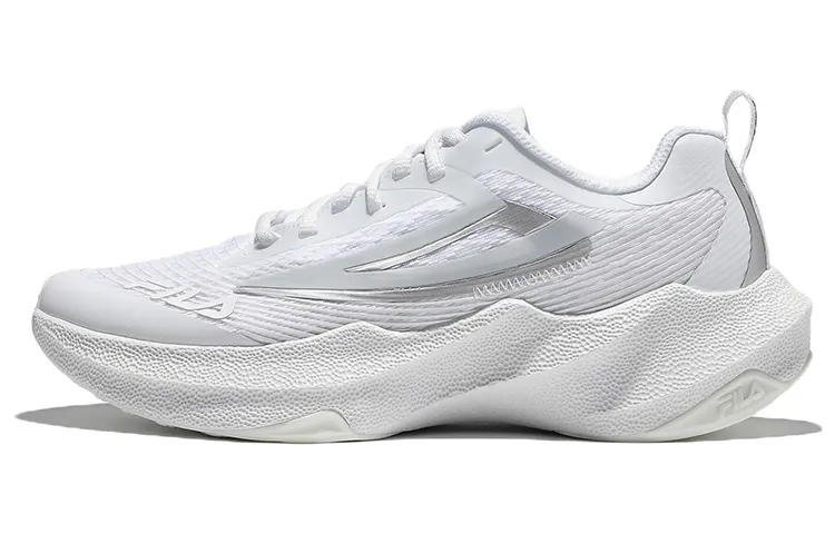 FILA Fabric Low top Tennis Shoes Unisex Silver White