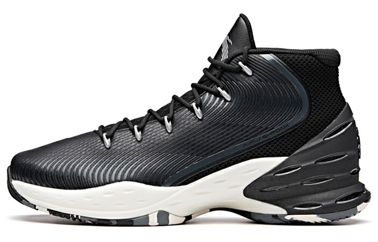 ANTA Speedy Decision Basketball Shoes Men's High Top Black/White