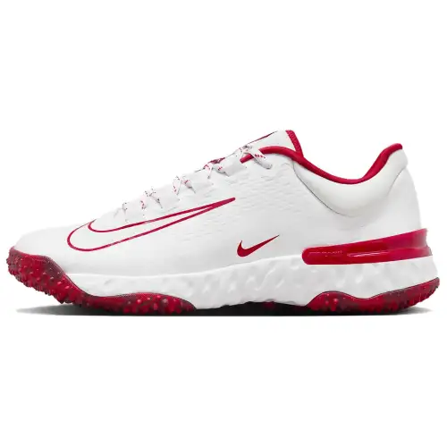 Nike Alpha Huarache Elite 4 Turf White University Red Team Red Pure Platinum Women's