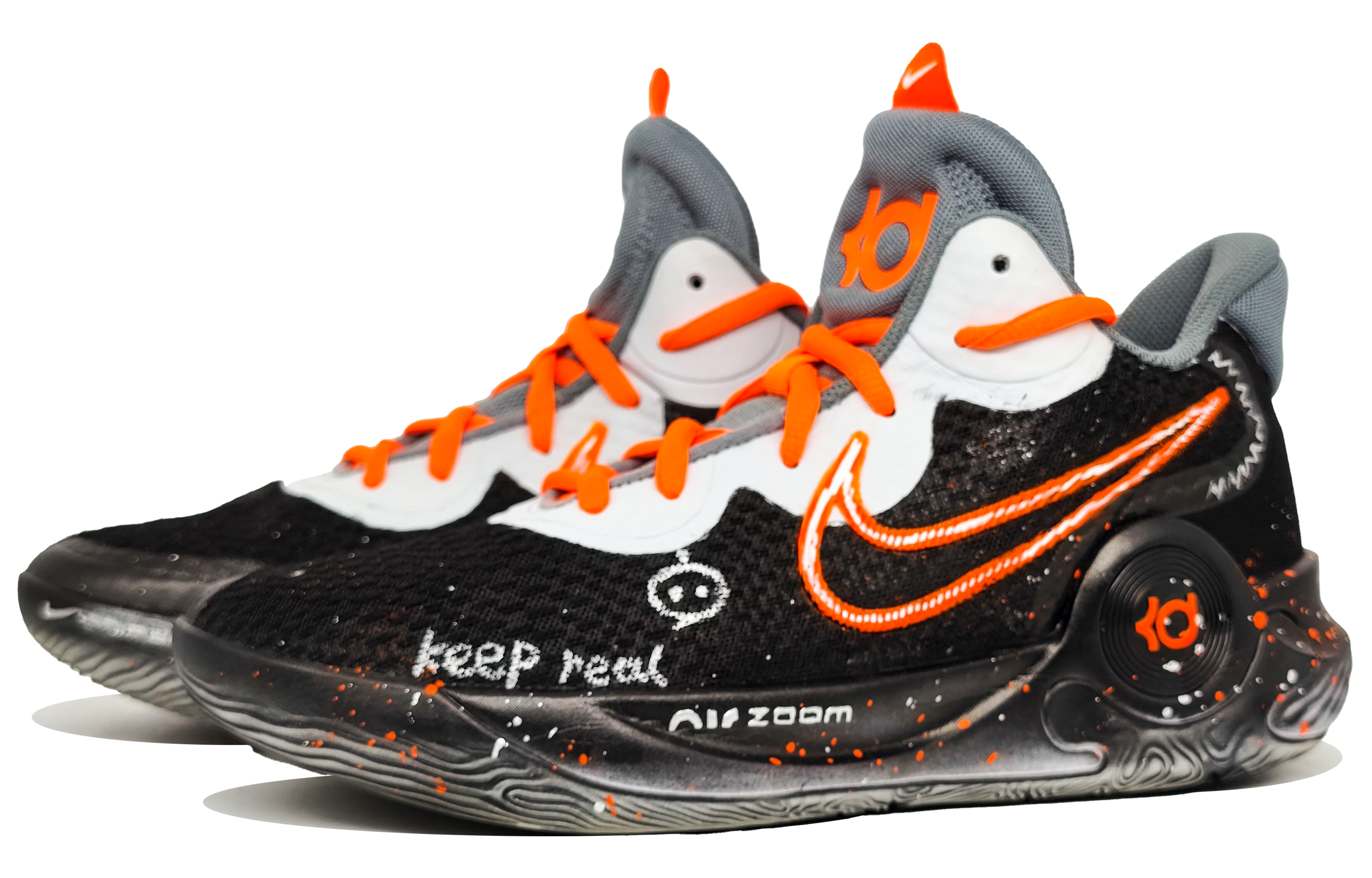 Nike KD Trey 5 IX Mid top Basketball Shoes Unisex Sun Orange