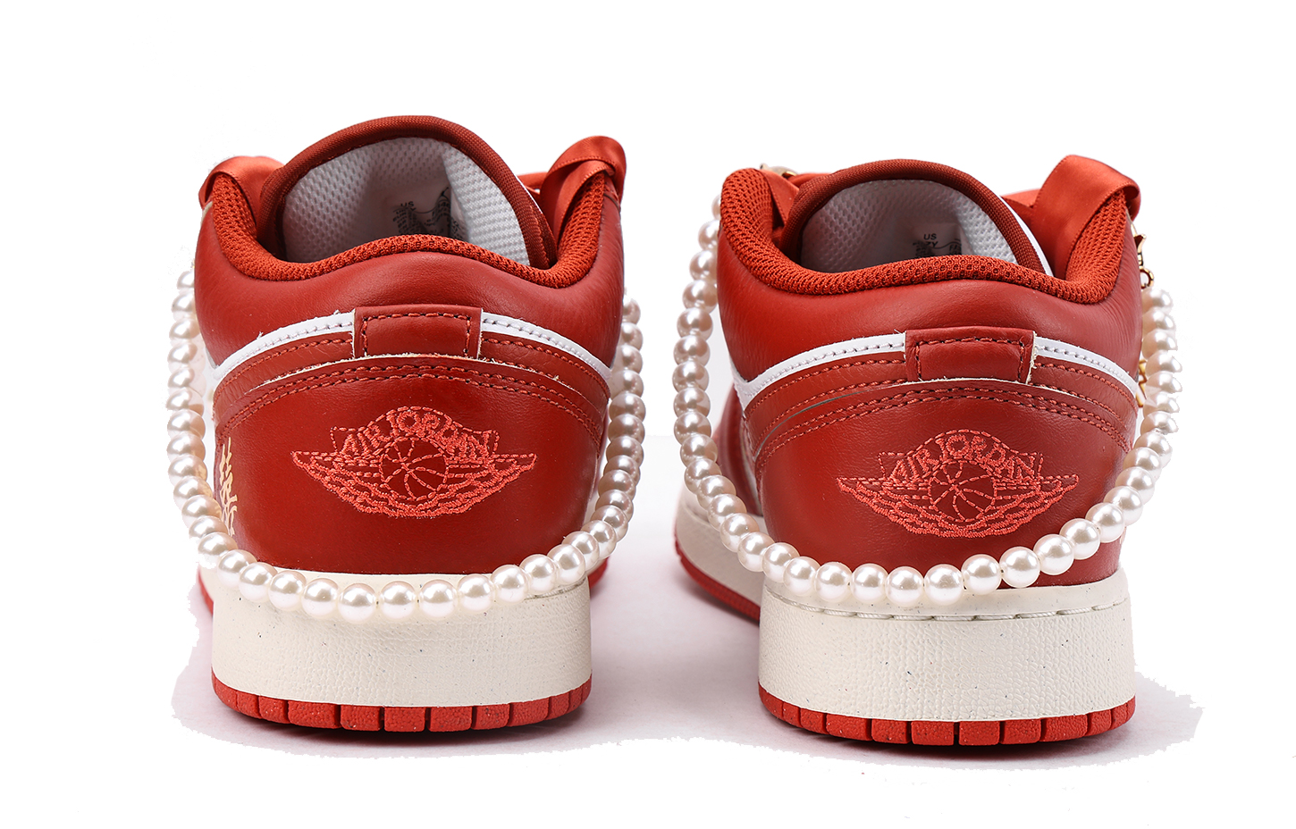 Jordan Air Jordan 1 Slip Resistant Abrasion Resistant Low top Vintage Basketball Shoes Men’s Red White