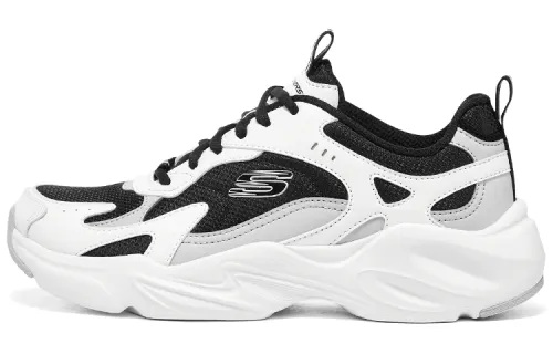 Skechers D'LITES Mesh, Synthetic Leather Cushioning Abrasion Resistant Support Low top Chunky Sneakers Women's