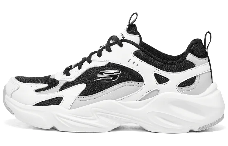 Skechers D'LITES Mesh, Synthetic Leather Cushioning Abrasion Resistant Support Low top Chunky Sneakers Women's