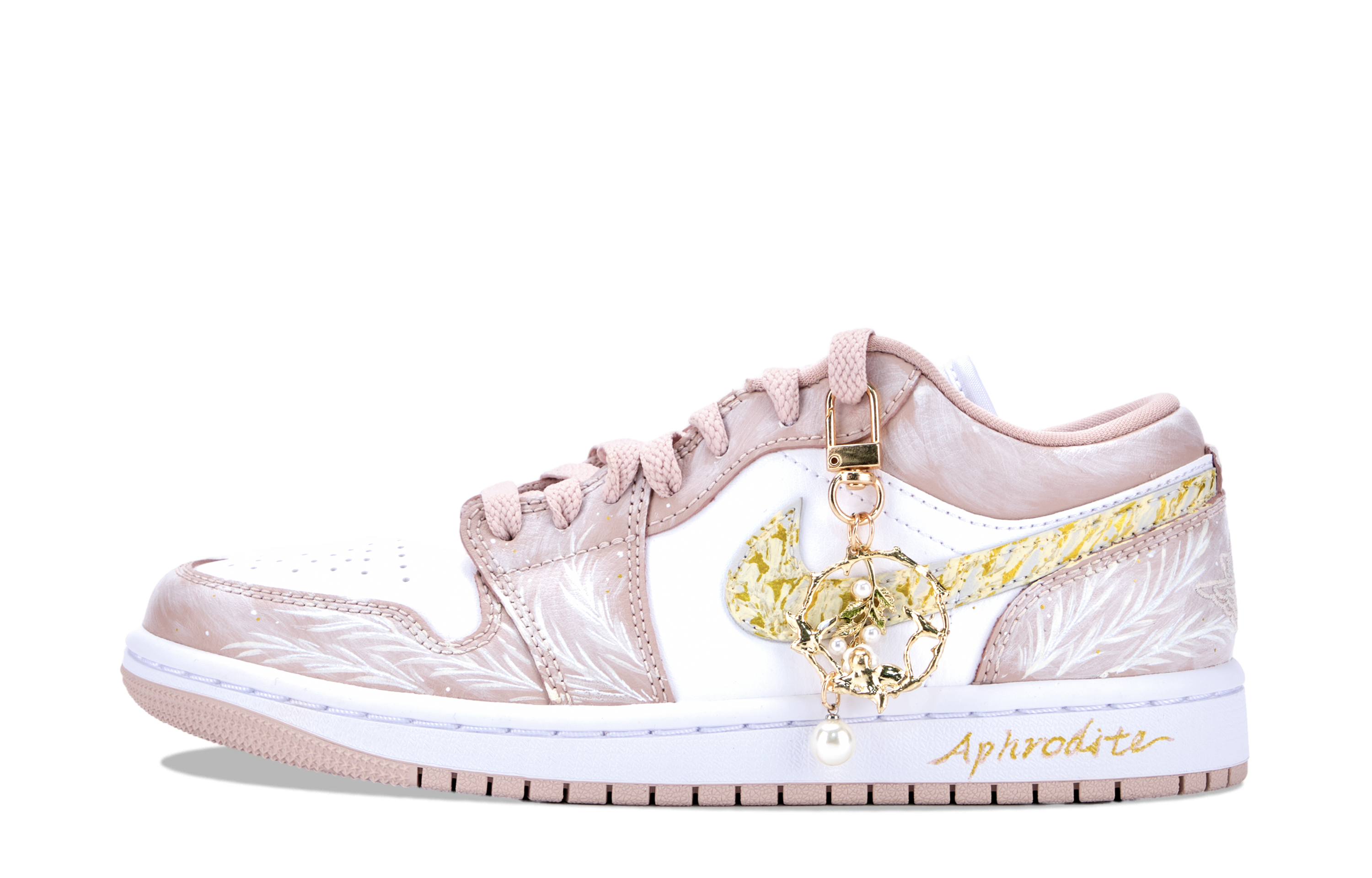 Jordan Air Jordan 1 Low top Vintage Basketball Shoes Unisex Pink