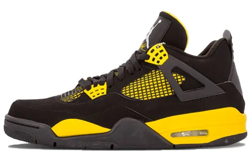 Jordan Air Jordan 4 Retro Thunder Trendy Mid-top Retro Basketball Shoes Men's Yellow 2012 Edition