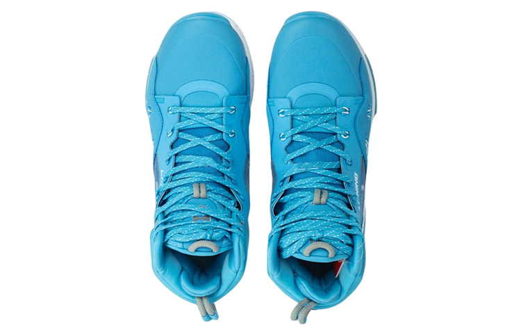Li Ning 937 䨻 Cushioning Slip Resistant Abrasion Resistant High top Performance Basketball Shoes Blue White