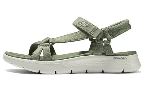 Skechers Go Walk 5 One Strap Sandals Women's Olive Green