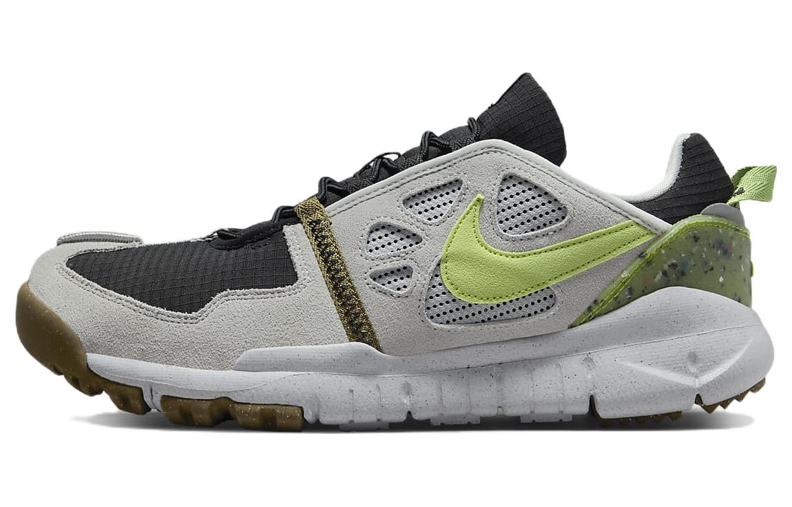 Nike Free Terra fabric leather recyclable materials shock-absorbing, non-slip, wear-resistant, low-cut outdoor functional shoes, men's gray green