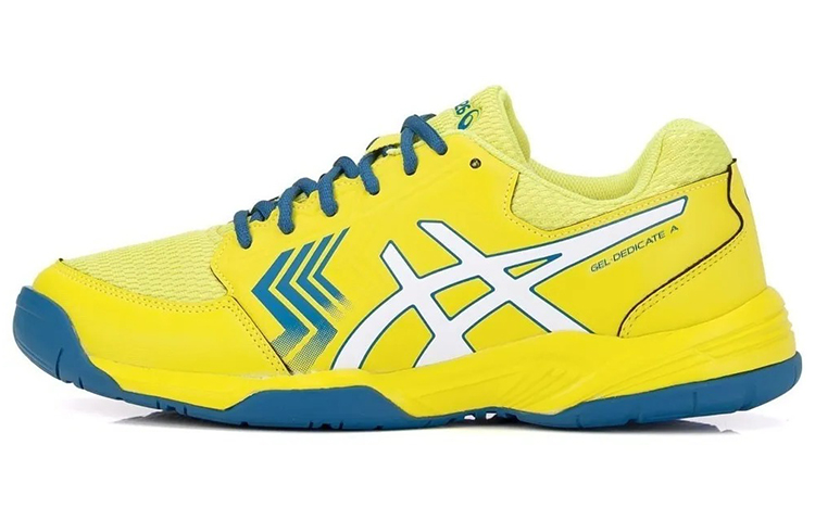 Asics Gel Dedicate 5 A Abrasion Resistant Low top Tennis Shoes Men's Neon Yellow