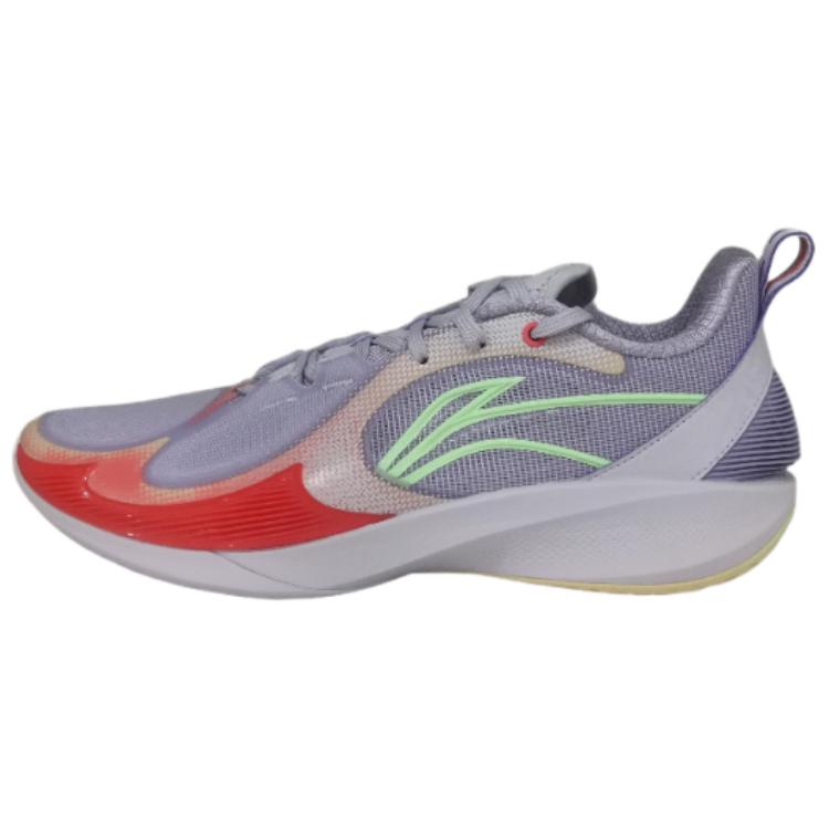 Li Ning Speed 2V2 TPU Abrasion Resistant, Breathable, Lightweight Low top Basketball Shoes Men’s Gray Purple