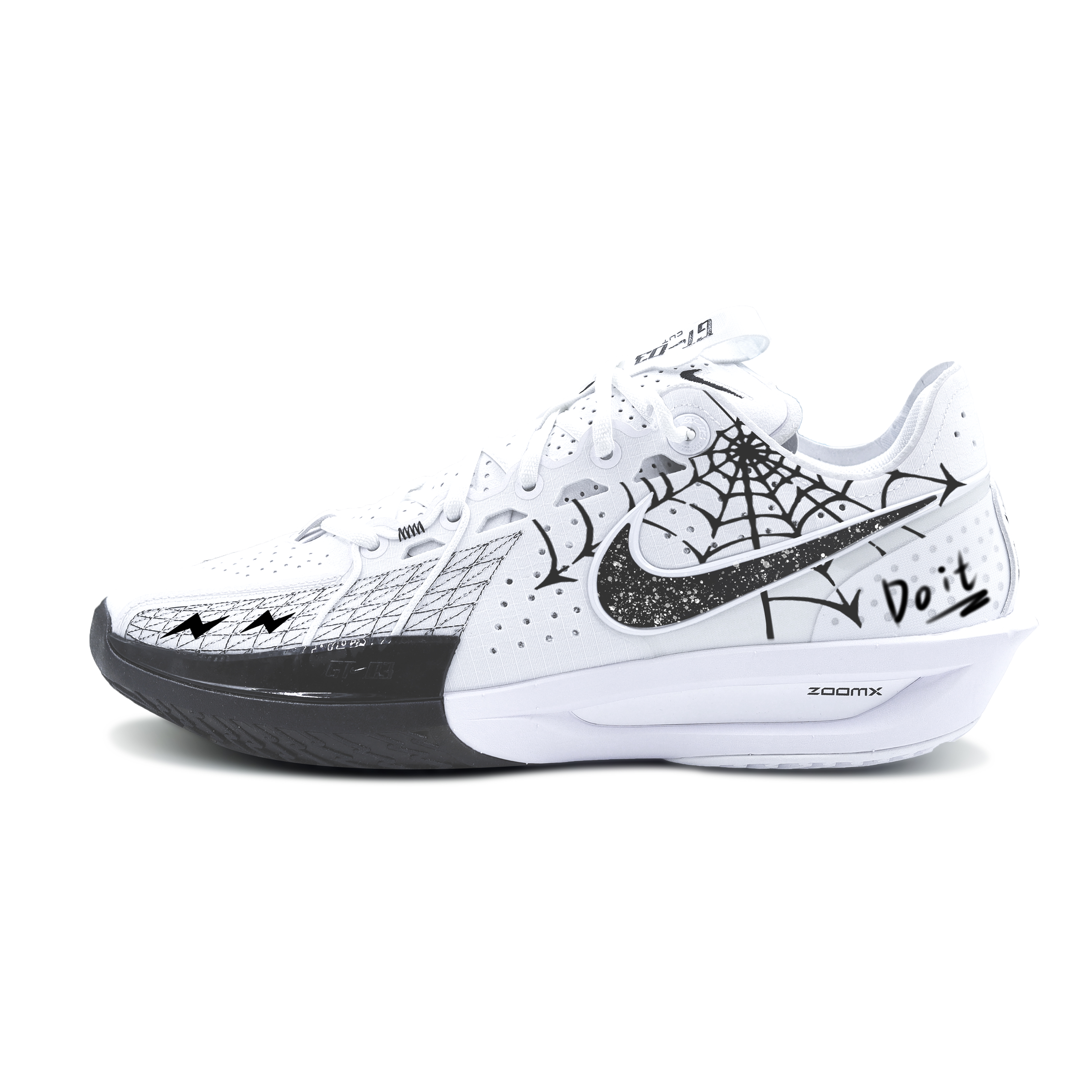 Nike G.T. Cut 3 Dark Night Echo Cushioning Abrasion Resistant Support Low top Basketball Shoes Unisex Black White