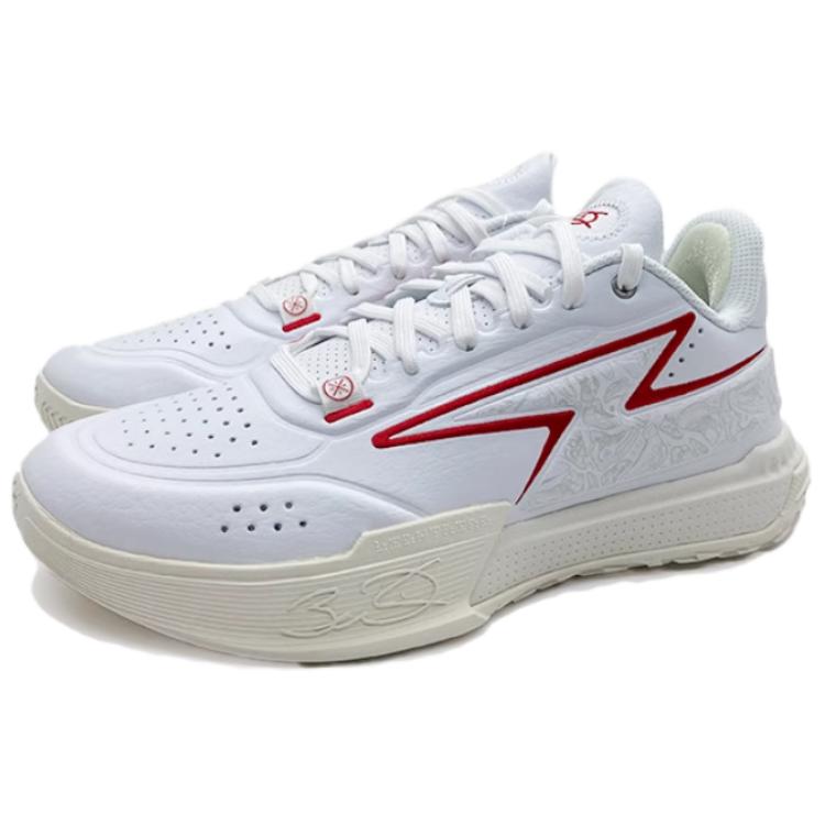 Li Ning GenerationZ Slip Resistant Abrasion Resistant Low top Basketball Shoes Men’s White