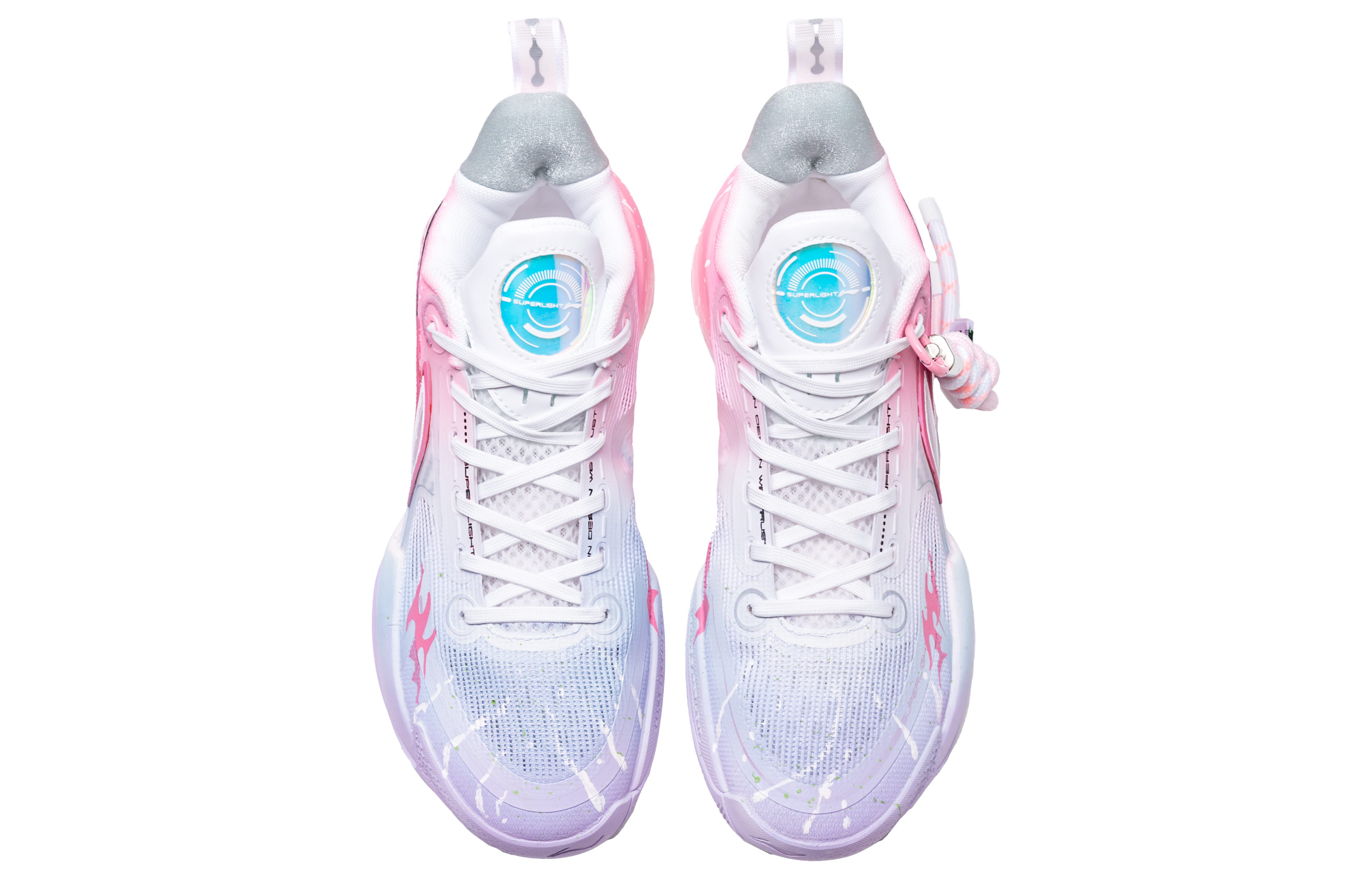 Li Ning Super Light V2 Cushioning Slip Resistant Abrasion Resistant Low top Basketball Shoes Men’s Pink Purple