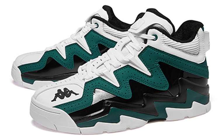 Kappa Textile, Synthetic Leather Cushioning Slip Resistant Abrasion Resistant High top Vintage Basketball Shoes Unisex
